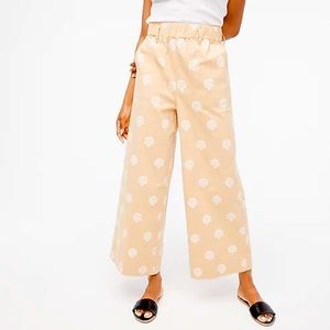 NWOT JCrew Seashell print wide leg chinos
